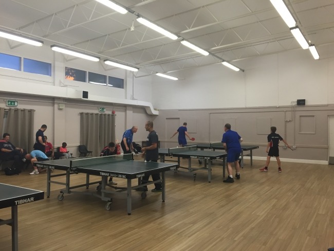 table tennis club side view