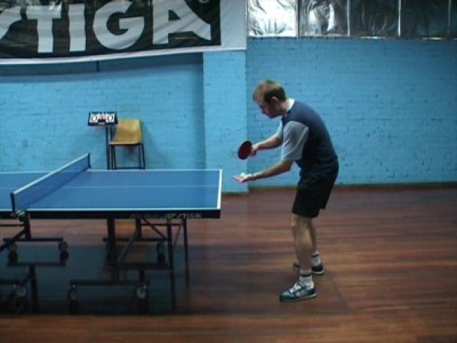 table tennis - backhand - topspin serve