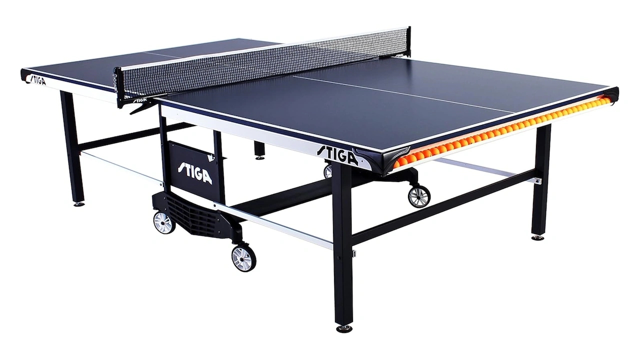 STIGA STS 385 Indoor Table Tennis Table with Ball Storage and Premium Net
