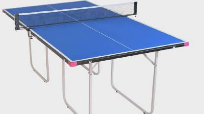 Compact Butterfly Junior Stationary Ping Pong Table with Sturdy Frame and Net