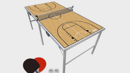 PartyLife Ping Pong Table Tennis Table, 6ft x 3ft, with Game Kit, portable and foldable