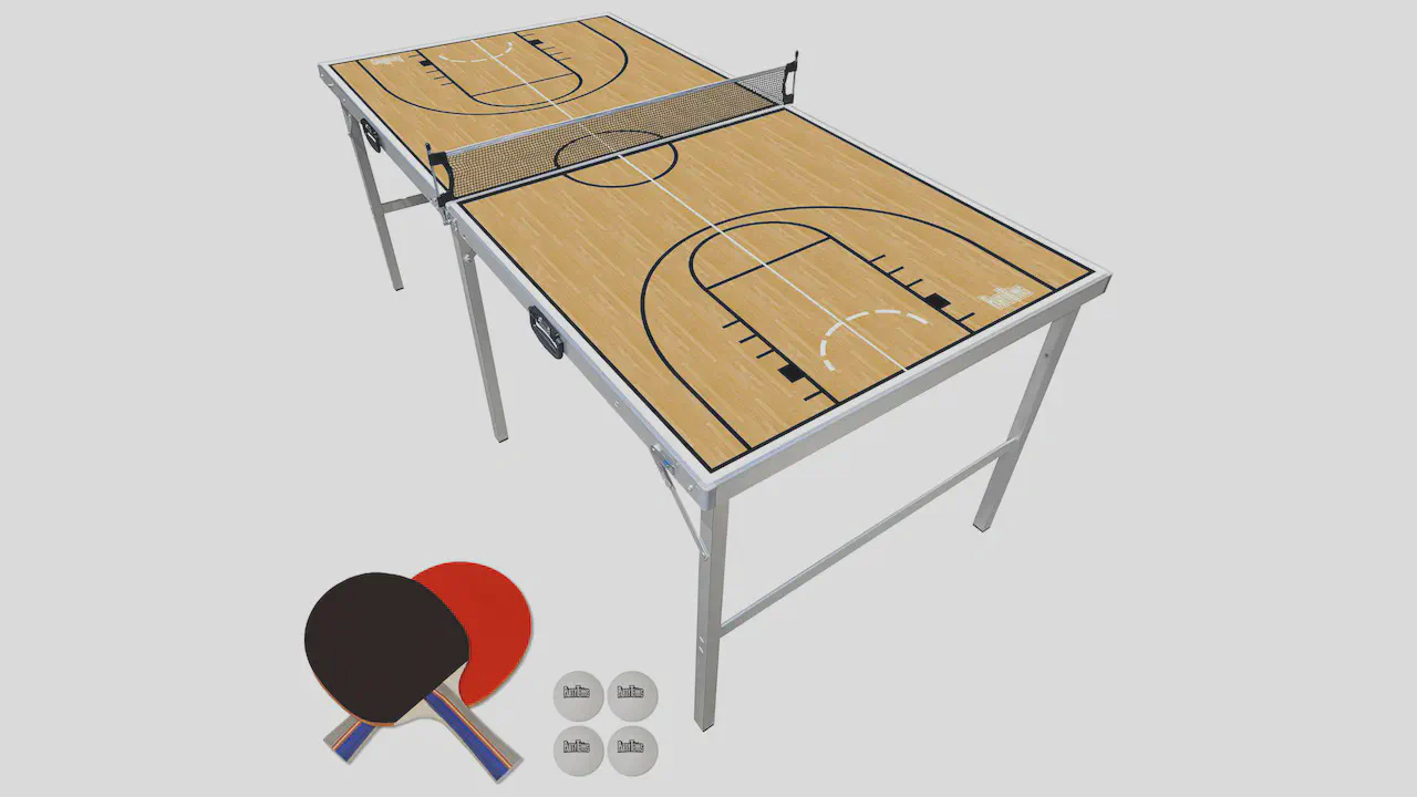 PartyLife Ping Pong Table Tennis Table, 6ft x 3ft, with Game Kit, portable and foldable