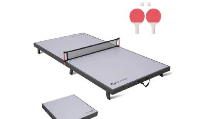 Raykeep Foldable Mini Tischtennis Set mit Netz, Paddeln und Bällen, keine Baugruppe erforderlich