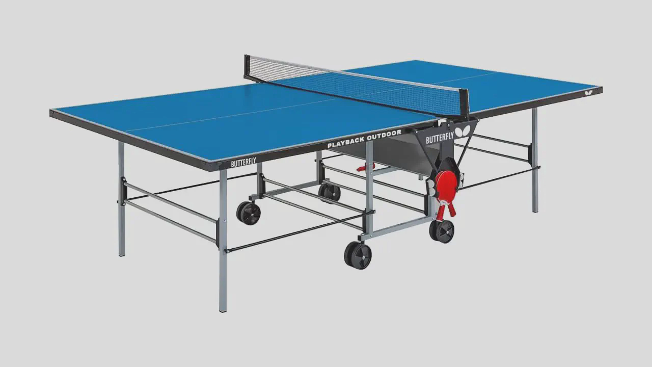 Outdoor Butterfly Table Tennis Table with Regulation Size and Integrated Net Set