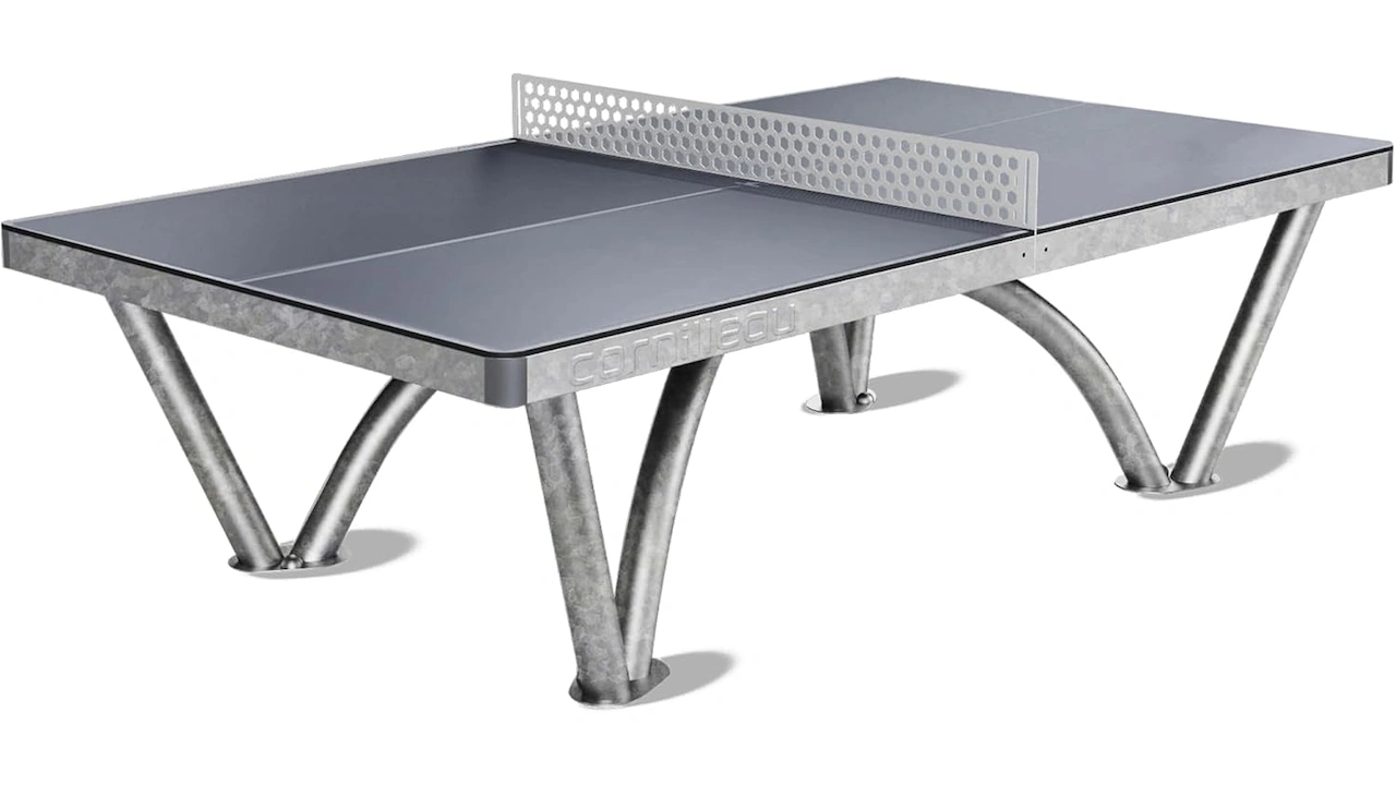 Outdoor table tennis table in slate color by Cornilleau.