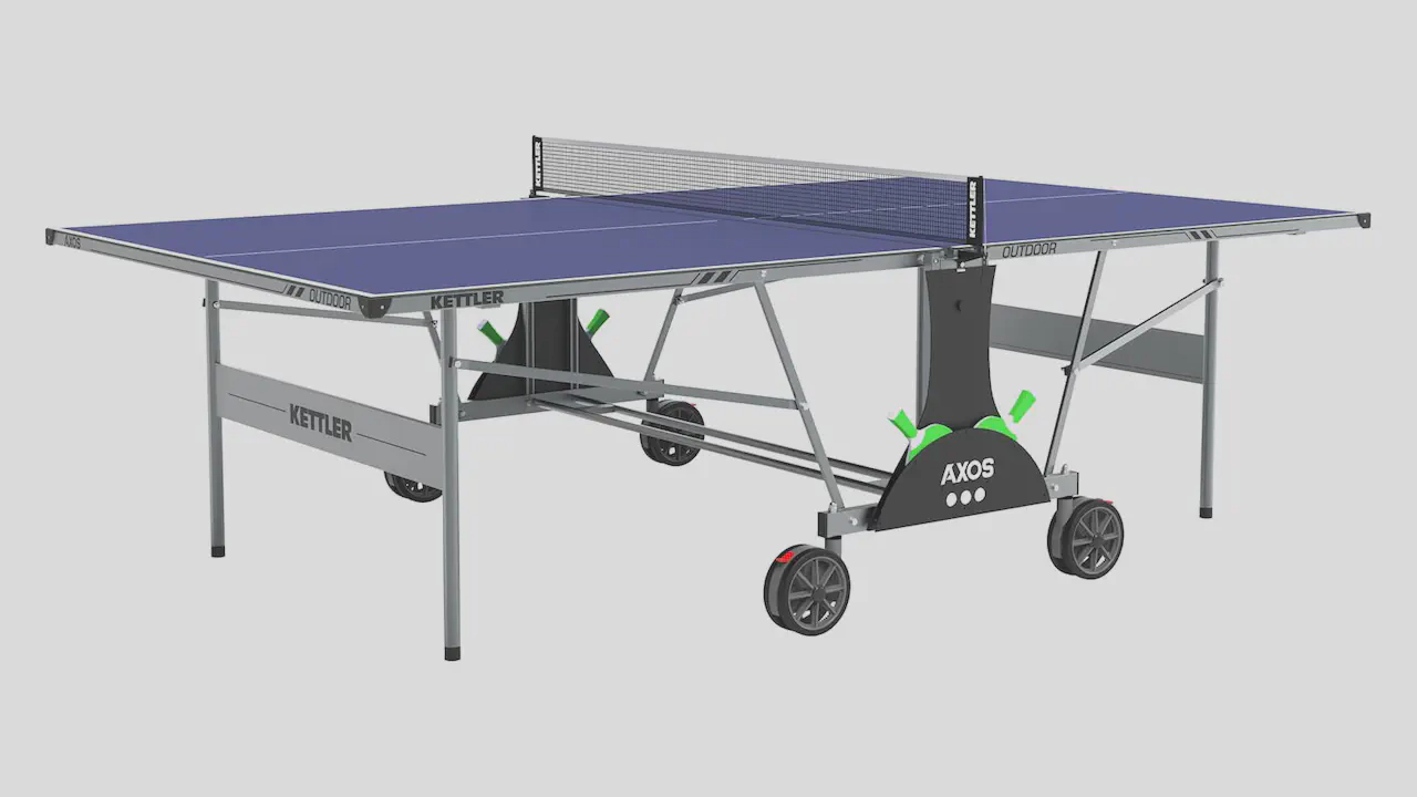 KETTLER Outdoor Table Tennis Bundle with Rackets and Balls.