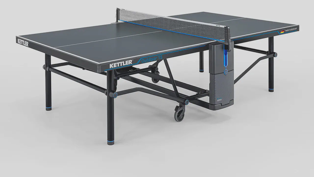KETTLER Outdoor 15 Table Tennis Table Ready to Play Bundle