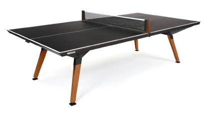 Schwarzer Tisch im Outdoor-Ping-Pong von Cornilleau, hergestellt in Frankreich