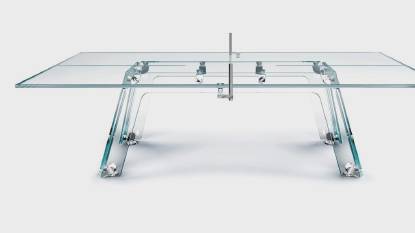 SPCLPBK Table Tennis Table with Crystal Tempered Glass surface