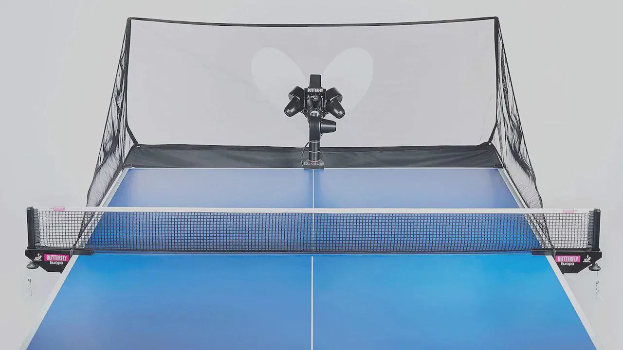 Butterfly Amicus Expert Table Tennis Robot with accessories