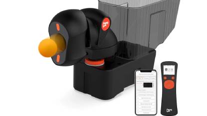Tragbarer Tischtennisroboter von Pongbot mit App Control und 264 Routinen