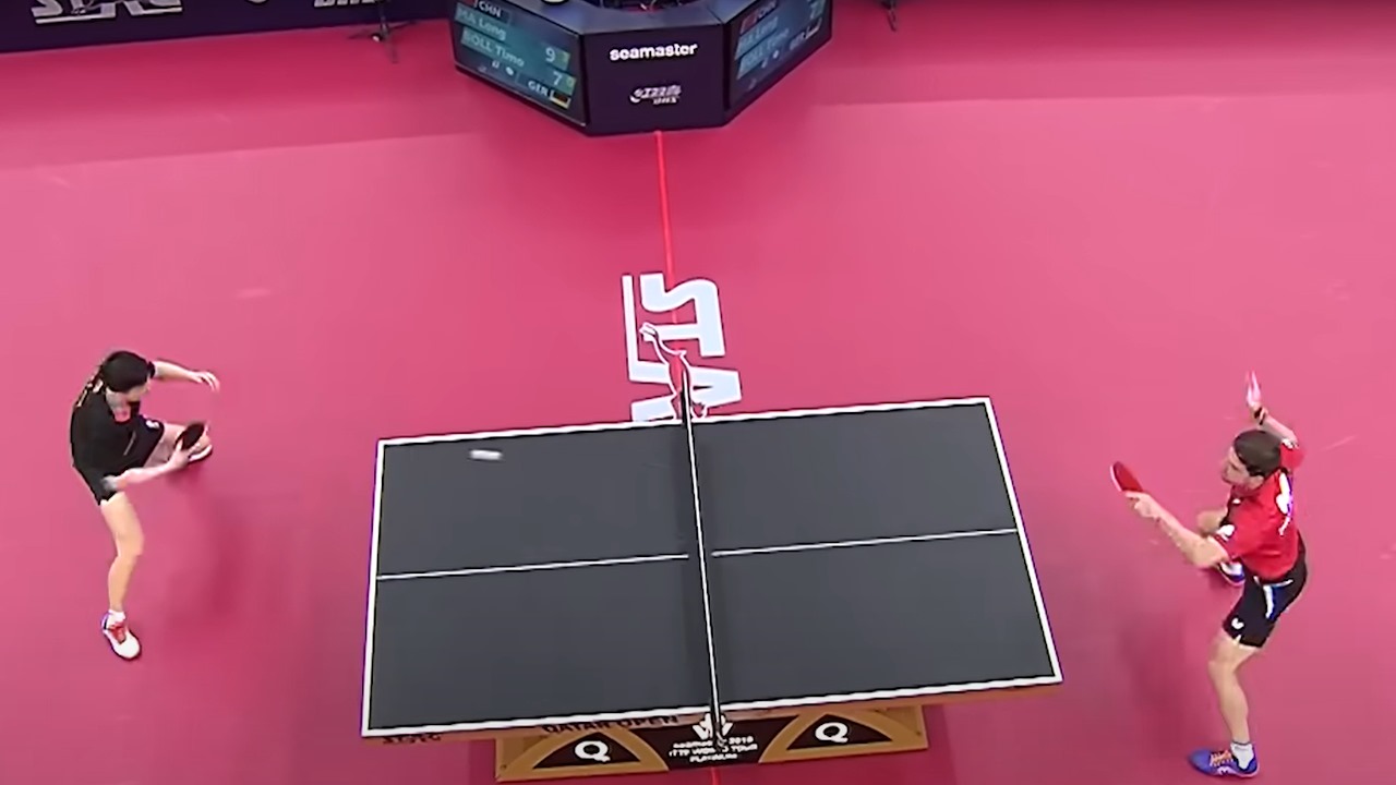 Timo Boll Vs Ma Long bei den Qatar Open 2019 © World Table Tennis